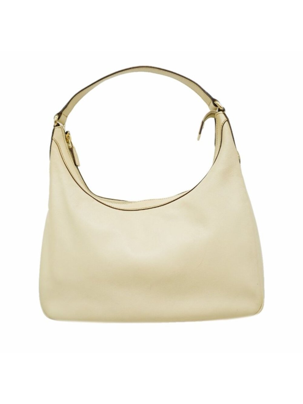Gucci Shoulder Bag Leather Ivory Gold